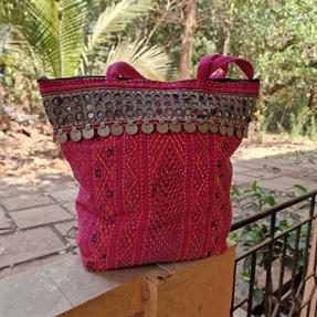 Vintage kanta taske pink